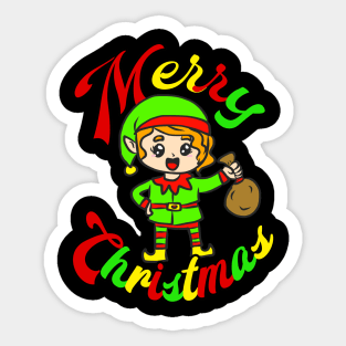 CHRISTMAS ELF Sticker